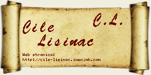 Ćile Lisinac vizit kartica